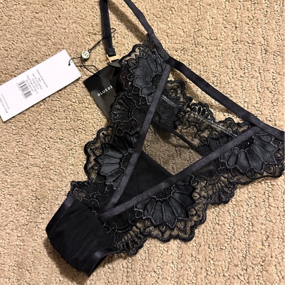 Bluebella Ina Open-Back Brief - Black - Size 12 - Picture 8 of 10